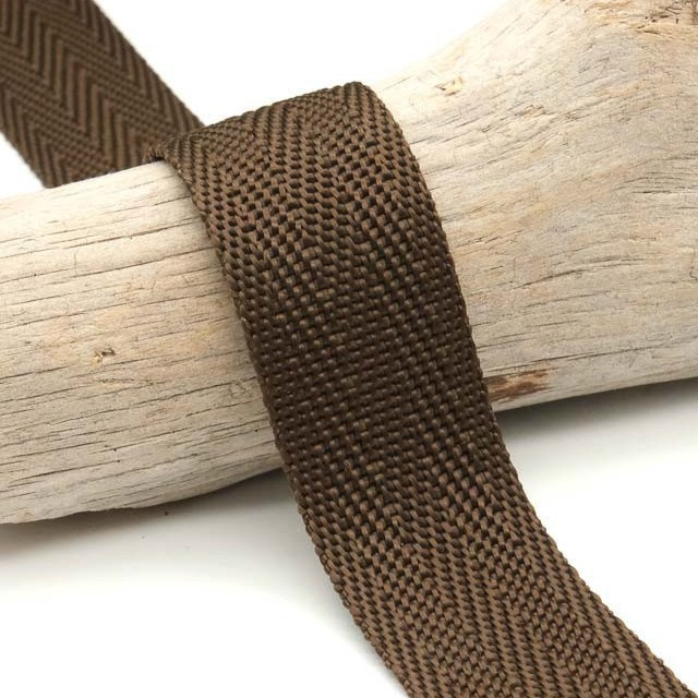30mm Chocolate Brown Polypropylene Strap - Maison Klem